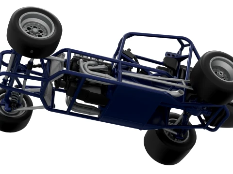 Pavement Silver Crown Car Base Version 2 Scale 1 to 25 3D Print Model