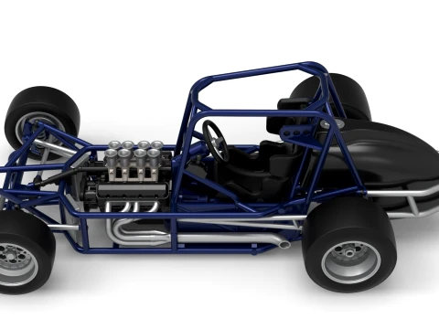 Pavement Silver Crown Car Base Version 2 Scale 1 to 25 3D Print Model