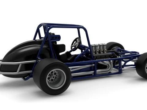 Pavement Silver Crown Car Base Version 2 Scale 1 to 25 3D Print Model