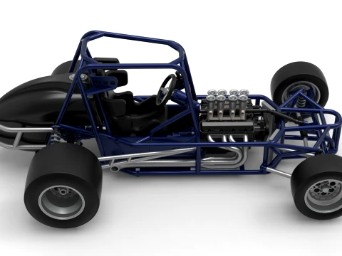 Pavement Silver Crown Car Base Version 2 Scale 1 to 25 3D Print Model