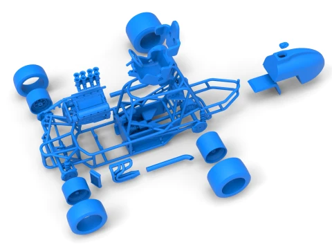 Pavement Silver Crown Car Base Version 2 Scale 1 to 25 3D Print Model