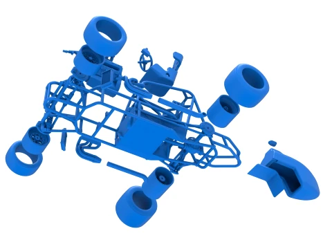 Pavement Silver Crown Car Base Version 2 Scale 1 to 25 3D Print Model