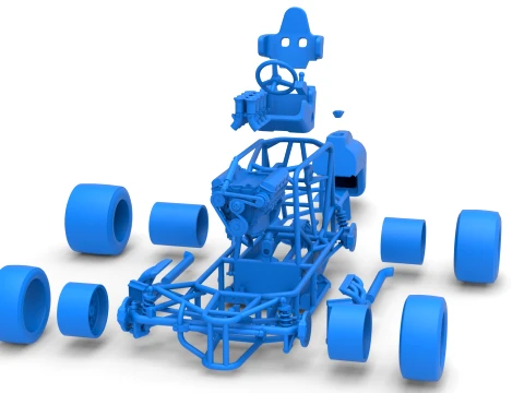 Pavement Silver Crown Car Base Version 2 Scale 1 to 25 3D Print Model