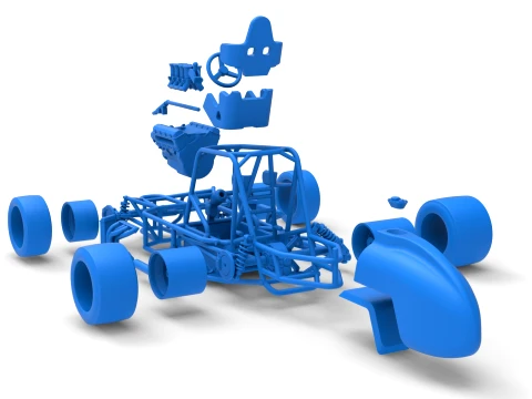 Pavement Silver Crown Car Base Version 2 Scale 1 to 25 3D Print Model