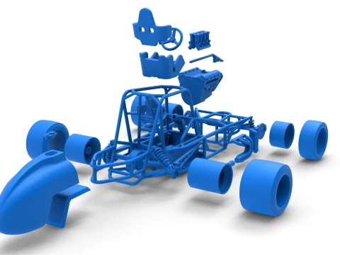 Pavement Silver Crown Car Base Version 2 Scale 1 to 25 3D Print Model