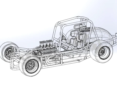 Pavement Silver Crown Car Base Version 2 Scale 1 to 25 3D Print Model