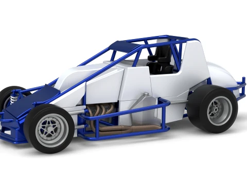 Pavement Silver Crown Car Version 1 Scale 1 to 25 3D 打印模型