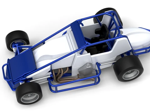 Pavement Silver Crown Car Version 1 Scale 1 to 25 3D Print Model