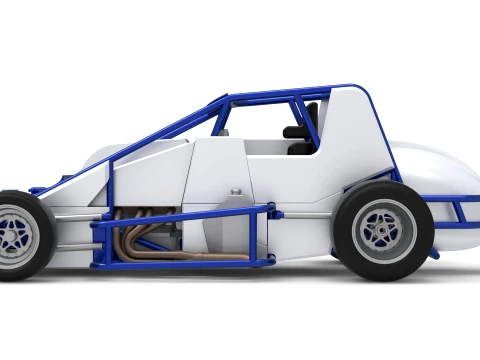 Pavement Silver Crown Car Version 1 Scale 1 to 25 3D Print Model