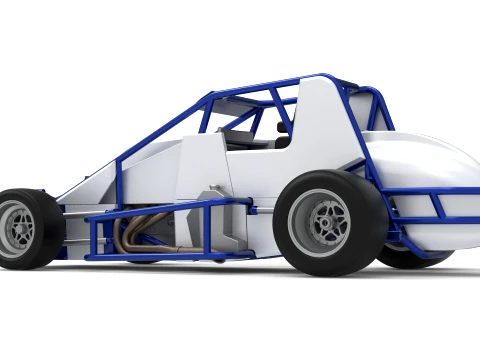 Pavement Silver Crown Car Version 1 Scale 1 to 25 3D Print Model