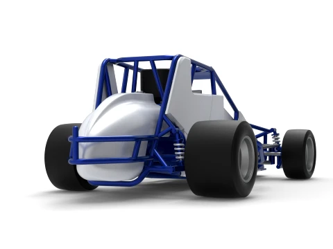Pavement Silver Crown Car Version 1 Scale 1 to 25 3D Print Model