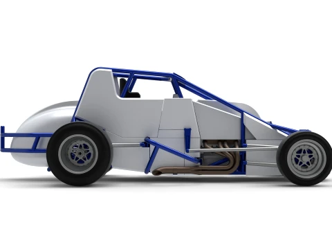 Pavement Silver Crown Car Version 1 Scale 1 to 25 3D Print Model