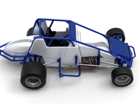 Pavement Silver Crown Car Version 1 Scale 1 to 25 3D Print Model