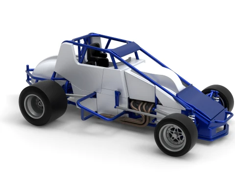 Pavement Silver Crown Car Version 1 Scale 1 to 25 3D Print Model