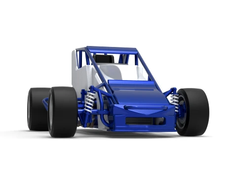 Pavement Silver Crown Car Version 1 Scale 1 to 25 3D Print Model
