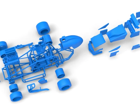 Pavement Silver Crown Car Version 1 Scale 1 to 25 3D Print Model
