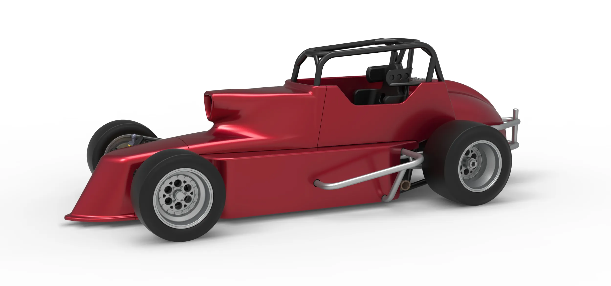 Pavement Silver Crown Car Version 2 Scale 1 to 25 3D Print Model .c4d .max .obj .3ds .fbx .stl .blend