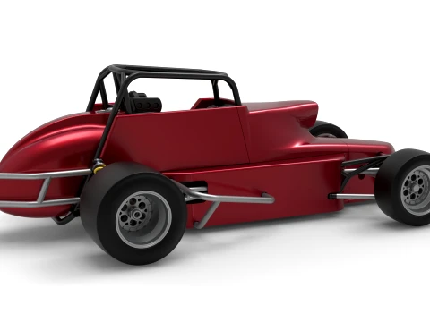 Pavement Silver Crown Car Version 2 Scale 1 to 25 3D Print Model