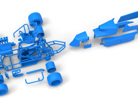 Pavement Silver Crown Car Version 2 Scale 1 to 25 3D Print Model