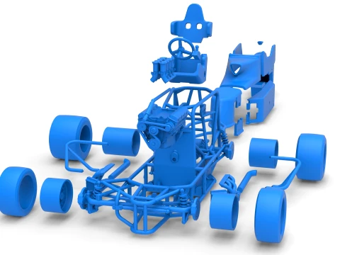 Pavement Silver Crown Car Version 2 Scale 1 to 25 3D Print Model