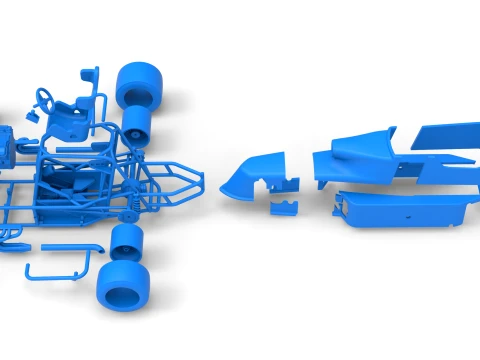 Pavement Silver Crown Car Version 2 Scale 1 to 25 3D Print Model