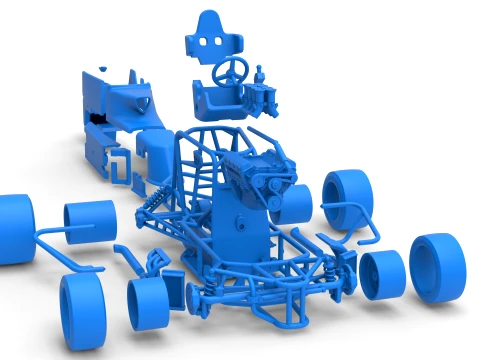 Pavement Silver Crown Car Version 2 Scale 1 to 25 3D Print Model