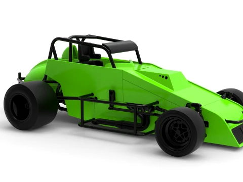 Pavement Silver Crown Car Version 3 Scale 1 to 25 3D Print Model