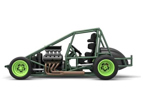 Pavement Sprint car Base Scale 1 to 25 3D Print Model