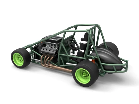 Pavement Sprint car Base Scale 1 to 25 3D Print Model