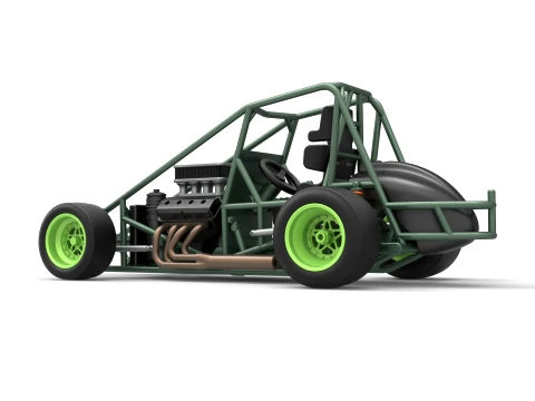 Pavement Sprint car Base Scale 1 to 25 3D Print Model