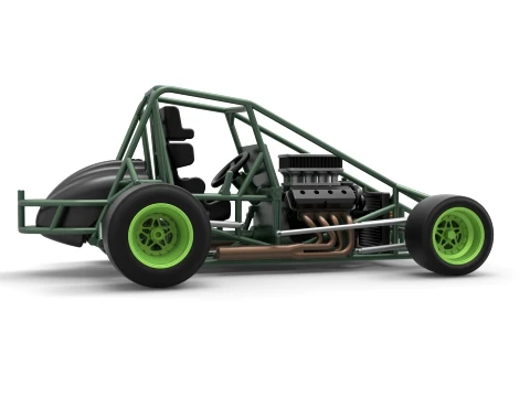 Pavement Sprint car Base Scale 1 to 25 3D Print Model