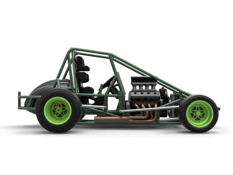 Pavement Sprint car Base Scale 1 to 25 3D Print Model
