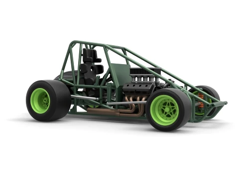 Pavement Sprint car Base Scale 1 to 25 3D Print Model