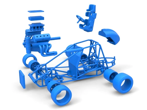 Pavement Sprint car Base Scale 1 to 25 3D Print Model