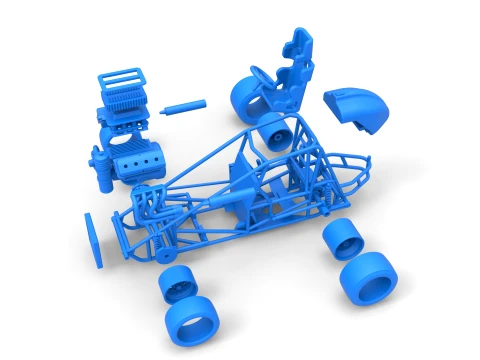 Pavement Sprint car Base Scale 1 to 25 3D Print Model