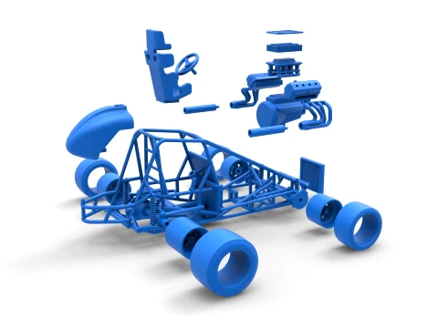 Pavement Sprint car Base Scale 1 to 25 3D Print Model