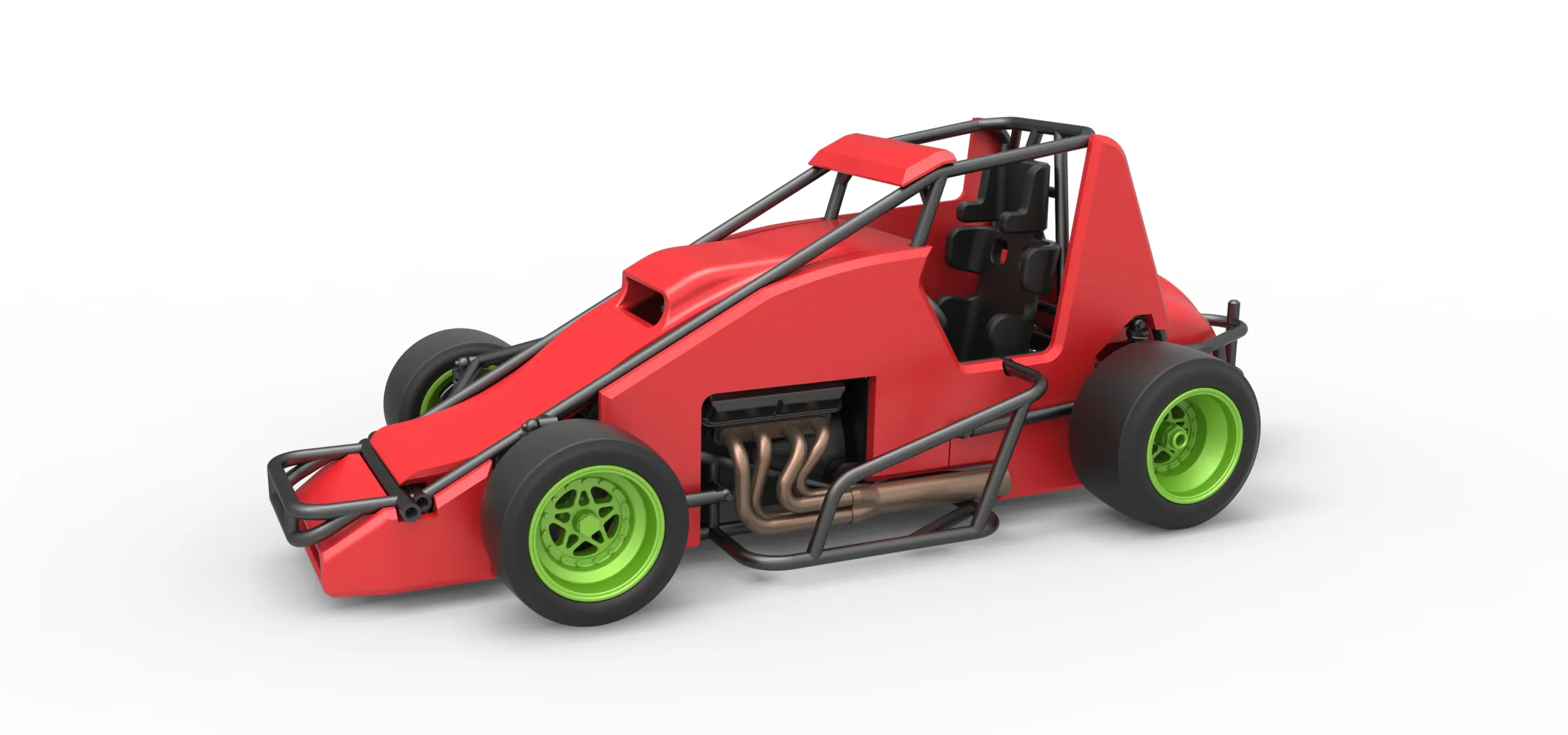 Pavement Sprint car Version 1 Scale 1 to 25 3D Print Model .c4d .max .obj .3ds .fbx .stl .blend