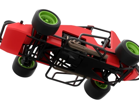 Pavement Sprint car Version 1 Scale 1 to 25 3D Print Model