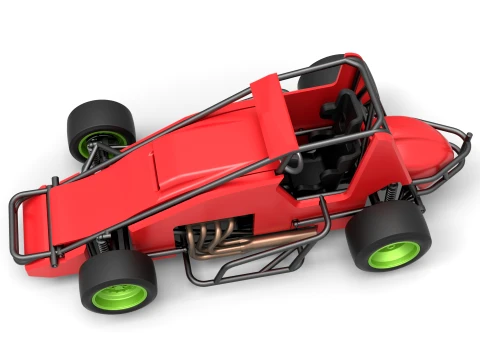 Pavement Sprint car Version 1 Scale 1 to 25 3D Print Model