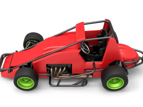 Pavement Sprint car Version 1 Scale 1 to 25 3D Print Model