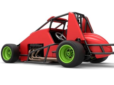 Pavement Sprint car Version 1 Scale 1 to 25 3D Print Model