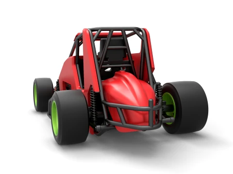 Pavement Sprint car Version 1 Scale 1 to 25 3D Print Model