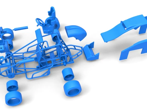 Pavement Sprint car Version 1 Scale 1 to 25 3D Print Model