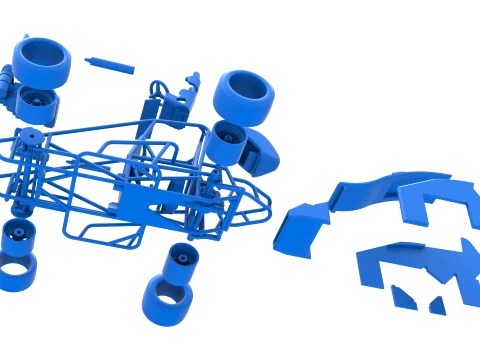 Pavement Sprint car Version 1 Scale 1 to 25 3D Print Model