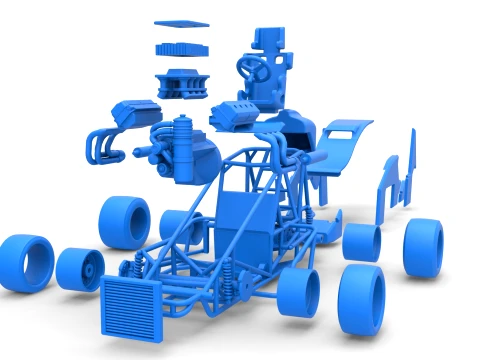 Pavement Sprint car Version 1 Scale 1 to 25 3D Print Model