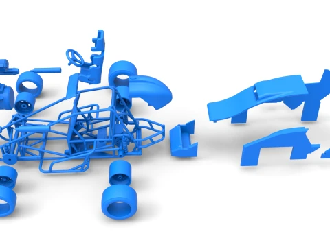 Pavement Sprint car Version 1 Scale 1 to 25 3D Print Model