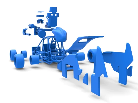 Pavement Sprint car Version 1 Scale 1 to 25 3D Print Model