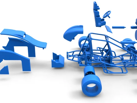 Pavement Sprint car Version 1 Scale 1 to 25 3D Print Model
