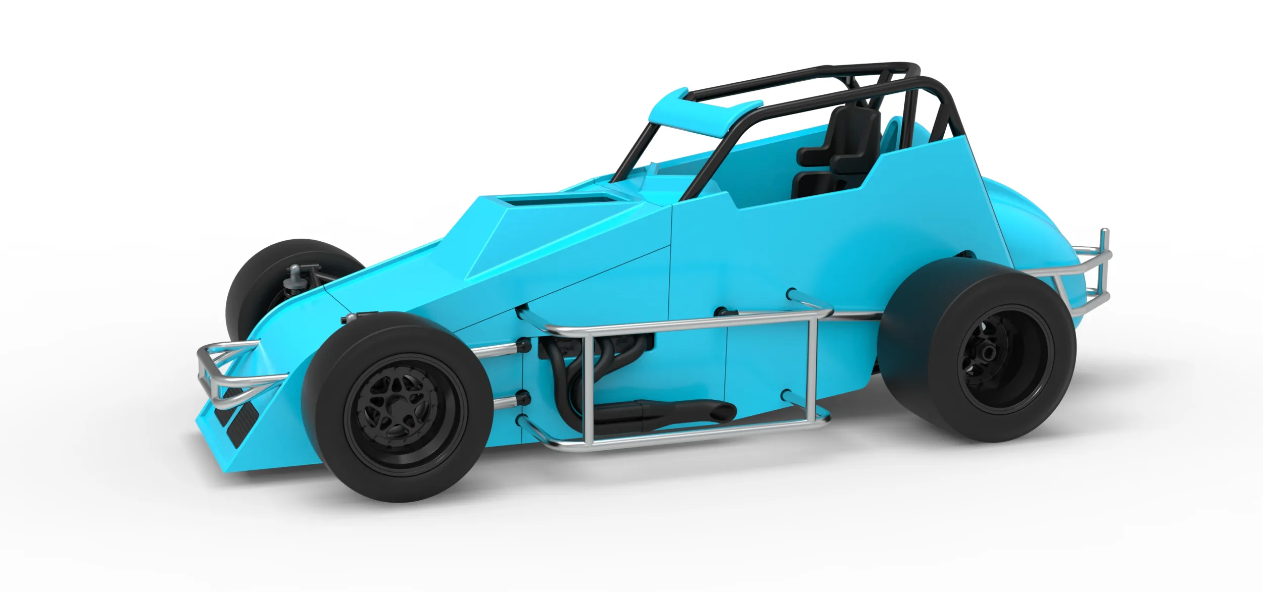 Pavement Sprint car Version 2 Scale 1 to 25 3D Print Model .c4d .max .obj .3ds .fbx .stl .blend
