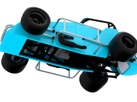 Pavement Sprint car Version 2 Scale 1 to 25 3D Print Model